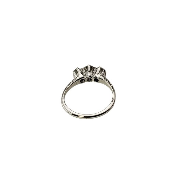 Vintage 10 Karat White Gold and Diamond Ring Size 5.75 #15469 - Picture 6 of 8